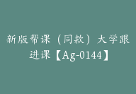 新版帮课（同款）大学跟进课【Ag-0144】-副业圈