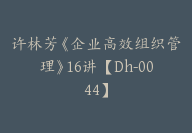 许林芳《企业高效组织管理》16讲【Dh-0044】-副业圈