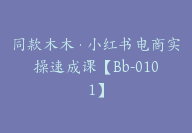 同款木木·小红书电商实操速成课【Bb-0101】-副业圈