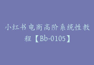 小红书电商高阶系统性教程【Bb-0105】-副业圈